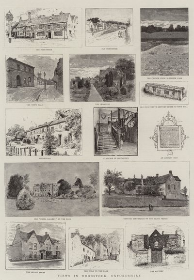 ウッドストック、オックスフォードシャーのビュー 作： Henry Edward Tidmarsh